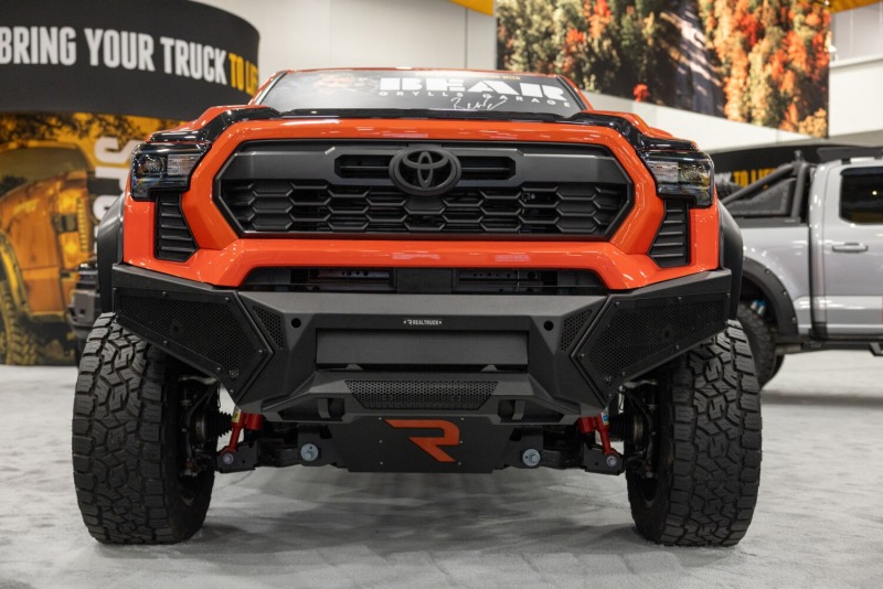Toyota Tacoma Bumper - Front - Go Rhino - Element with Power Bar - Textured Black - `24-`26